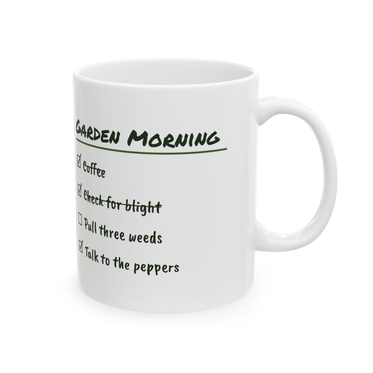 Funny Vegetable Gardener Coffee Mug Talk To The Peppers Checklist