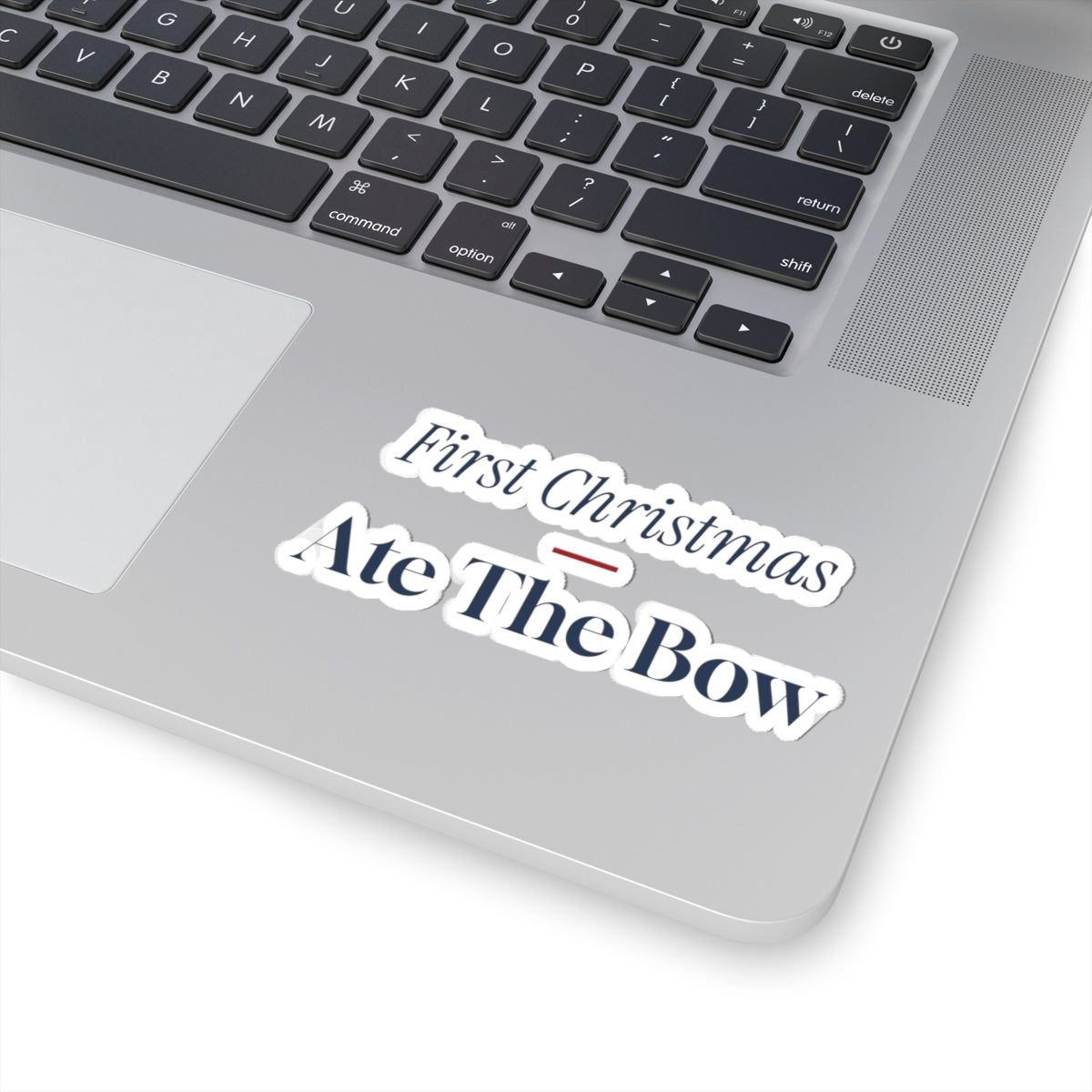 Funny Baby's First Christmas Sticker Ate The Bow New Parents