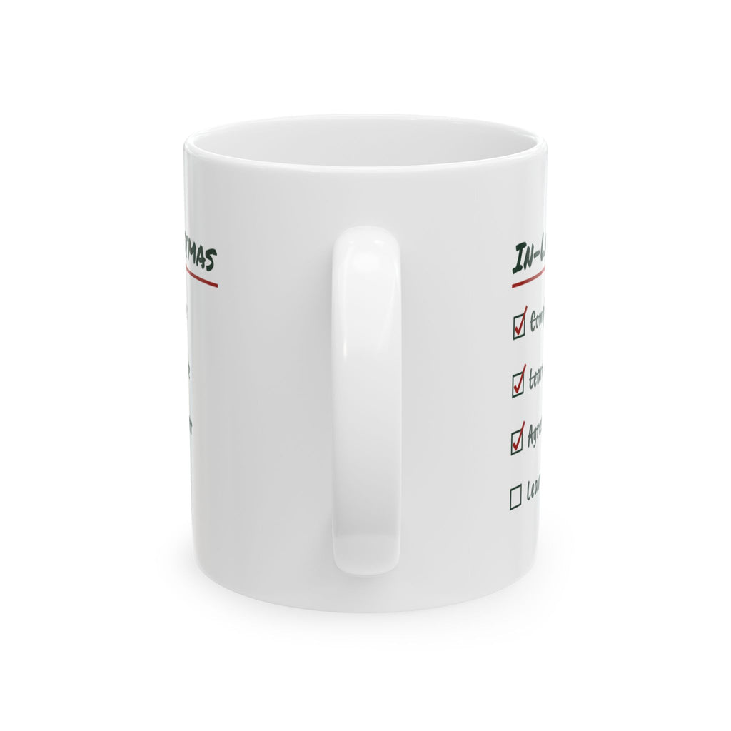 Funny In-Laws Christmas Coffee Mug In-Law Christmas Checklist