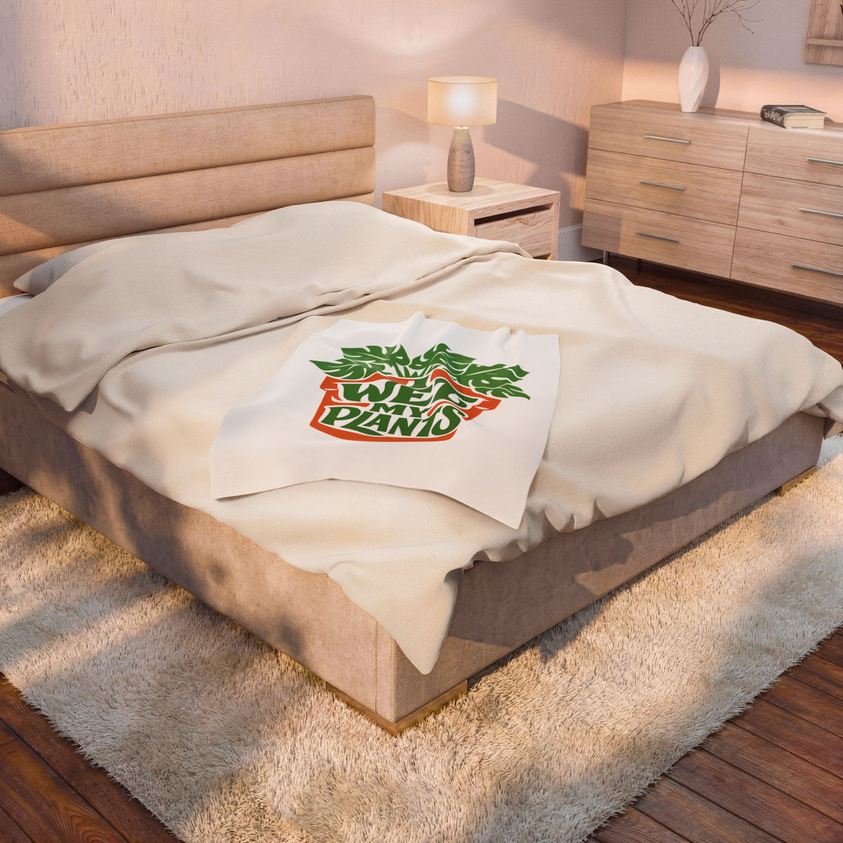 I Wet My Plants Funny Plant Lover Gardening Throw Blanket