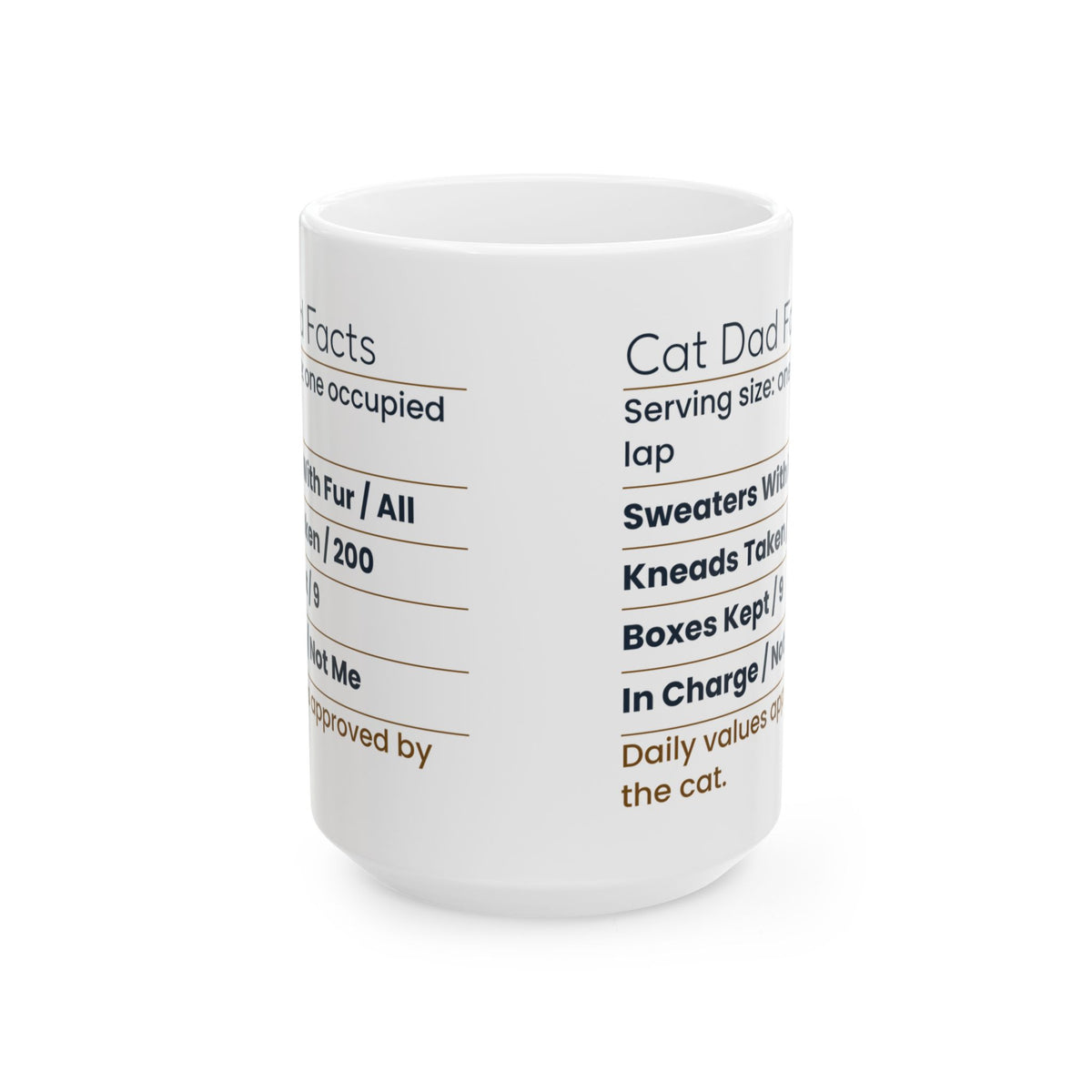 Funny Cat Dad Coffee Mug Cat Dad Facts Label For Cat Lovers