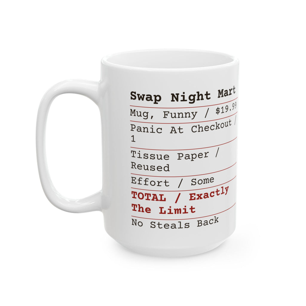 Funny White Elephant Coffee Mug Swap Night Receipt For Coworkers