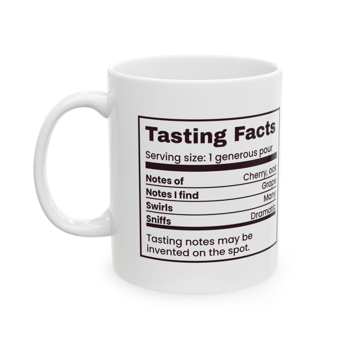 Funny Wine Lover Mug Notes Of Cherry I Taste Grape Tasting Label
