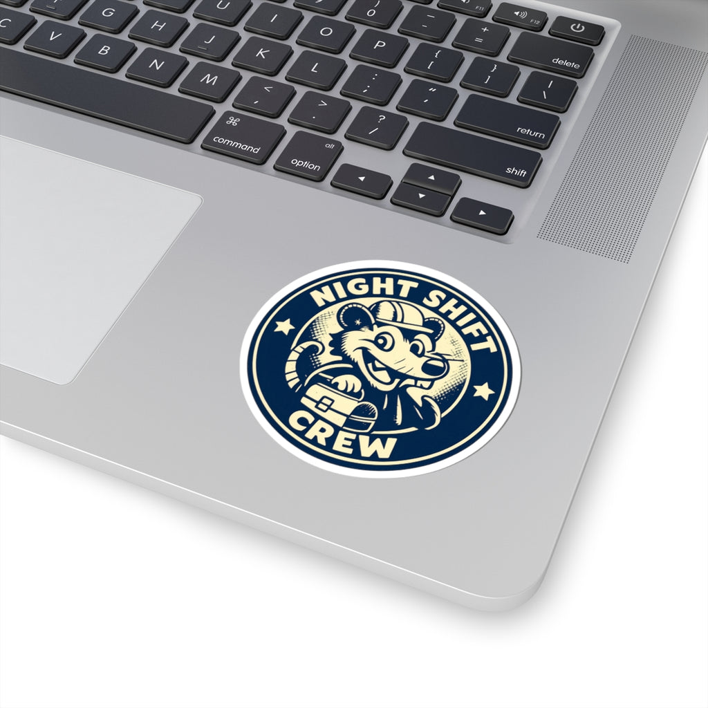 Night Shift Crew Funny Retro Possum Night Shift Worker Sticker