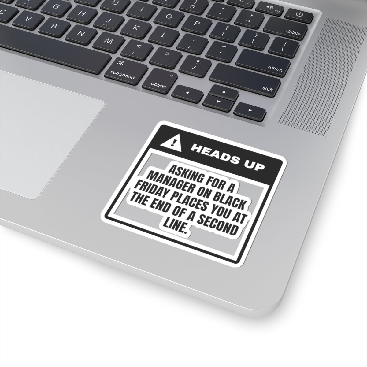 Funny Christmas Retail Sticker Ask For A Manager Join A Second Line