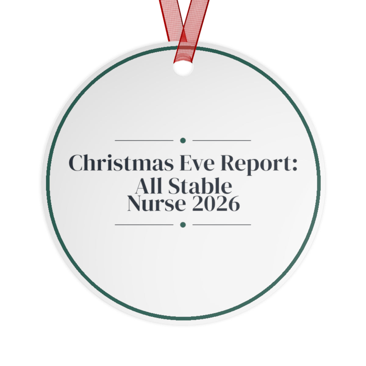 Christmas Ornament Christmas Eve Report: All Stable Nurse 2026