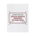 Funny Dog Christmas Throw Blanket Santa Photo Session Treats Required