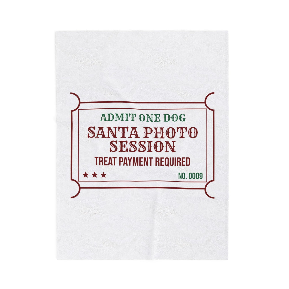 Funny Dog Christmas Throw Blanket Santa Photo Session Treats Required