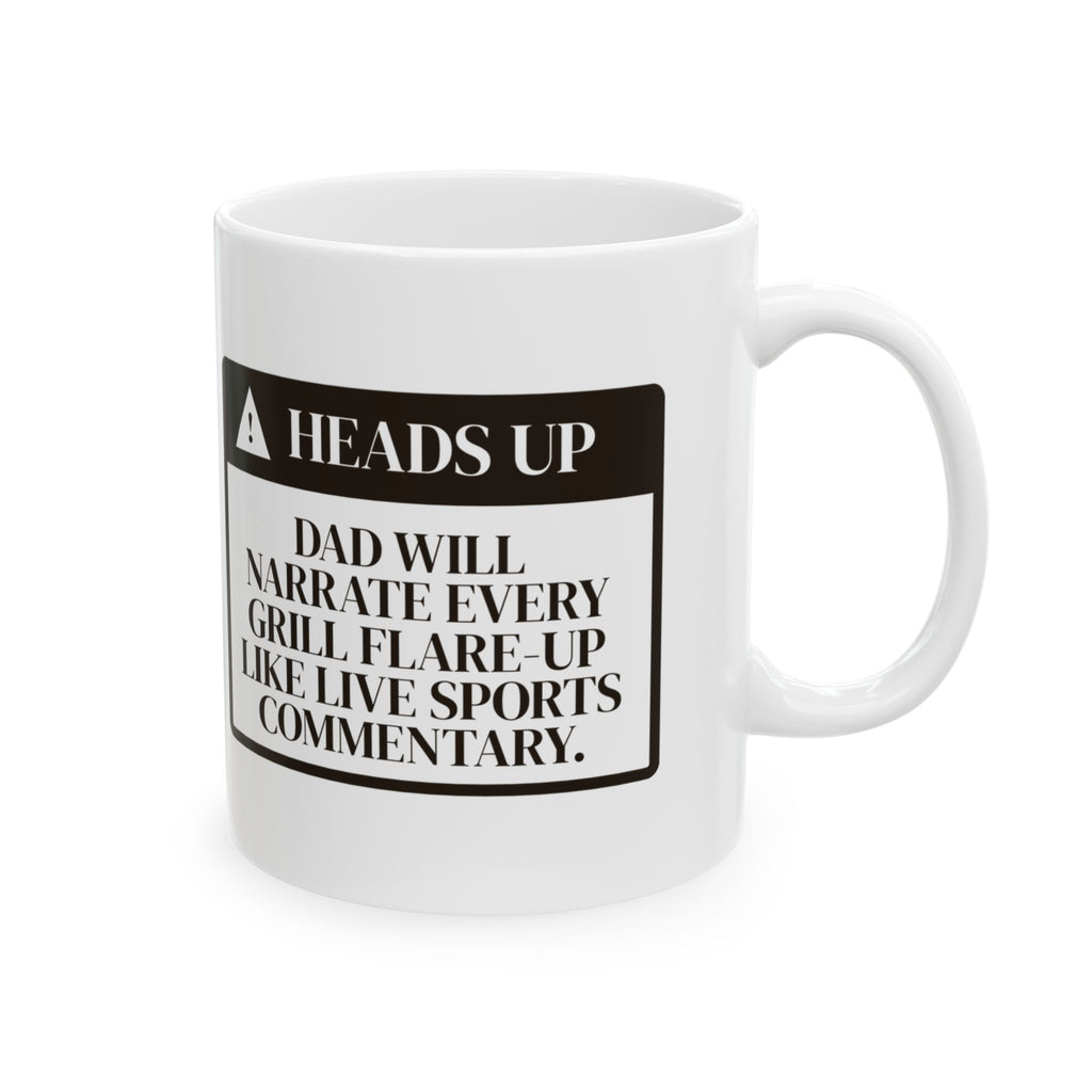Funny Dad Grill Flare-Up Warning Coffee Mug For Dad