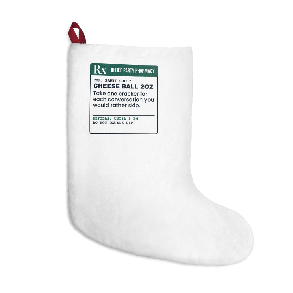Funny Christmas Office Party Christmas Stocking Cheese Ball Prescription