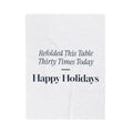 Funny Christmas Retail Throw Blanket Refolded This Table Thirty Times
