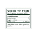 Funny Christmas Cookie Sticker Cookie Tin Nutrition Facts