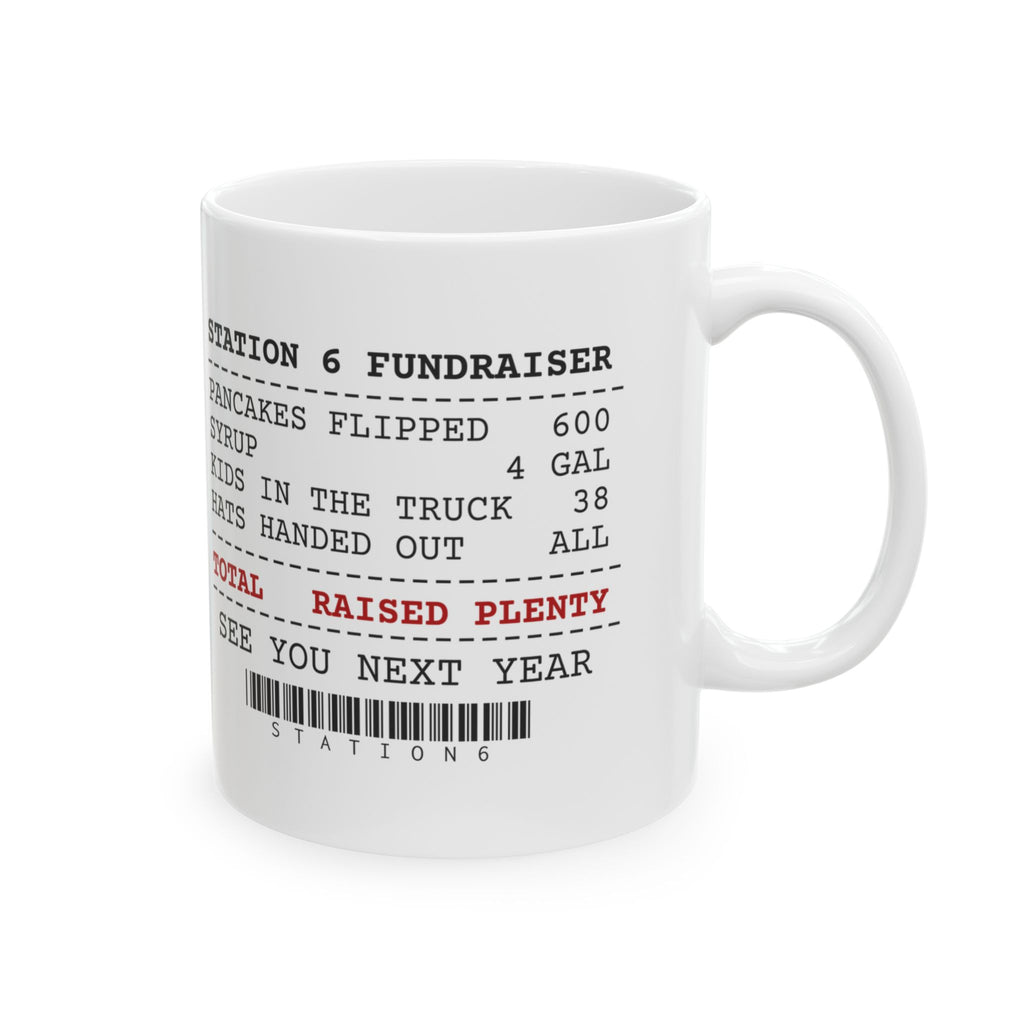 Funny Firefighter Coffee Mug Pancake Breakfast Six Hundred Flipped