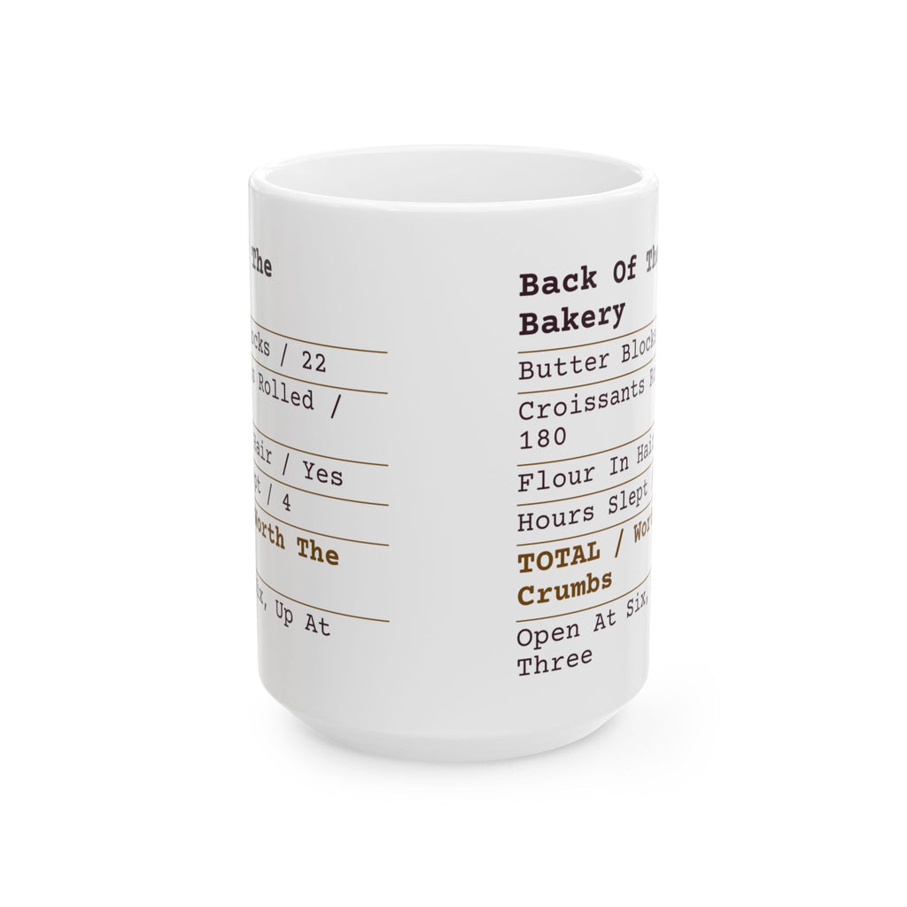 Funny Baker Coffee Mug Back Of The Bakery Receipt For Bakers