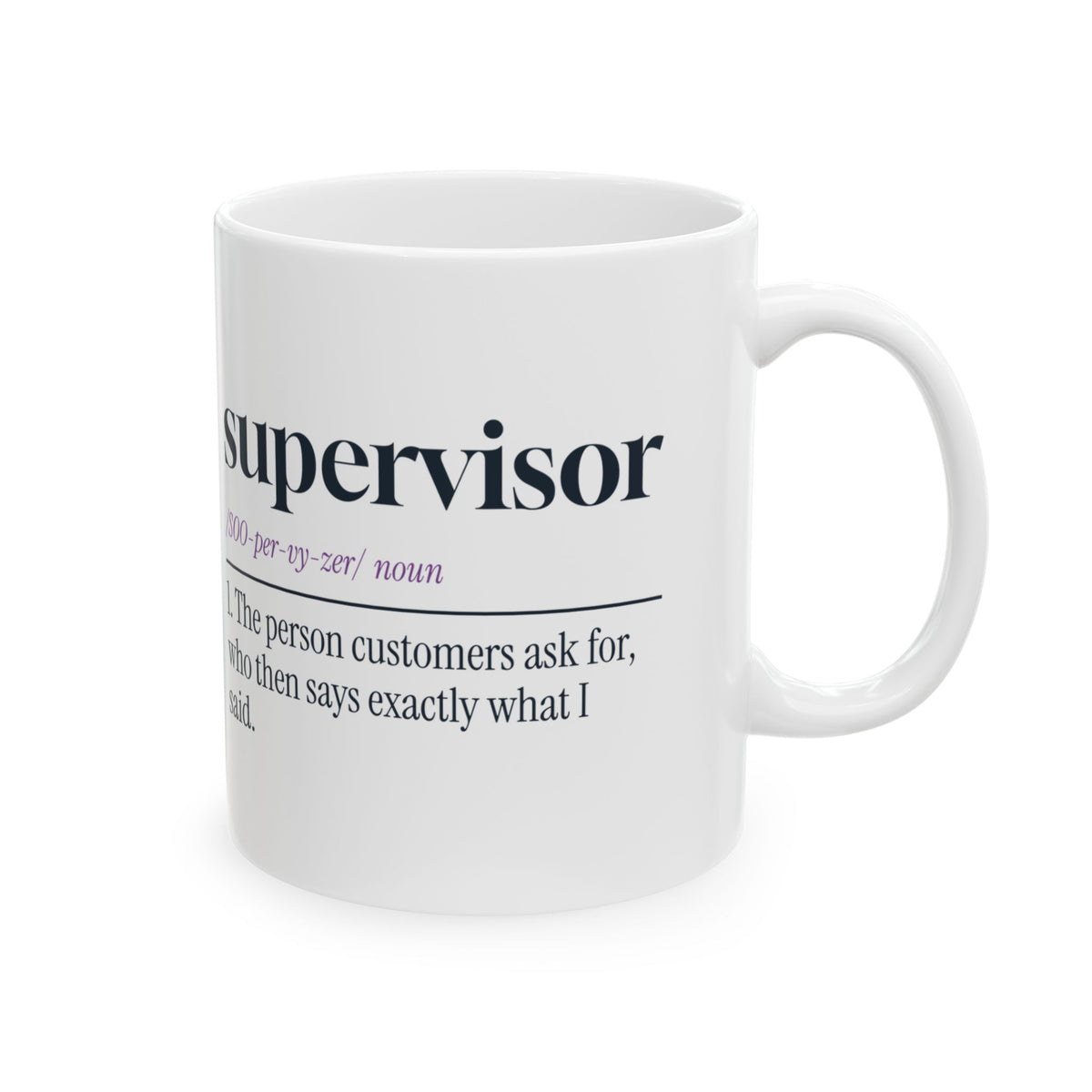 Funny Customer Service Coffee Mug Supervisor Dictionary Definition
