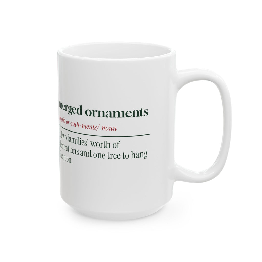 Funny Newlywed Christmas Coffee Mug Merged Ornaments Definition