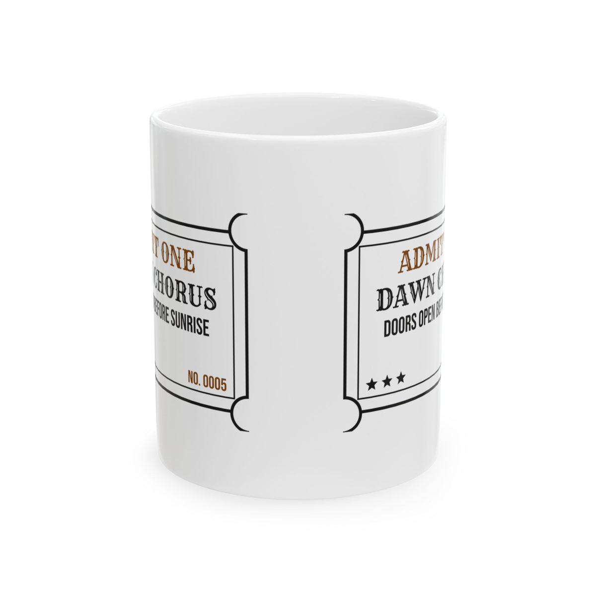 Birdwatching Coffee Mug Admit One Dawn Chorus
