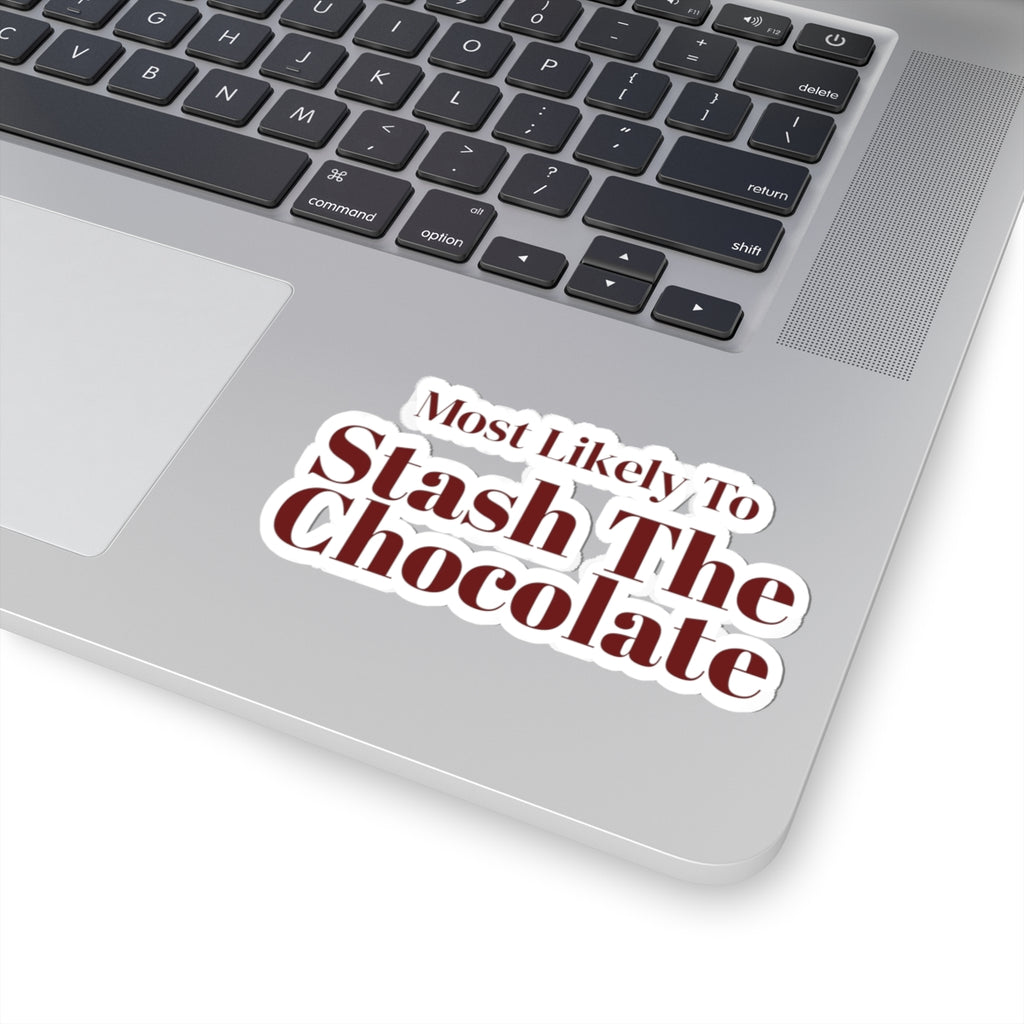 Funny Christmas Family Sticker Most Likely To Stash The Chocolate