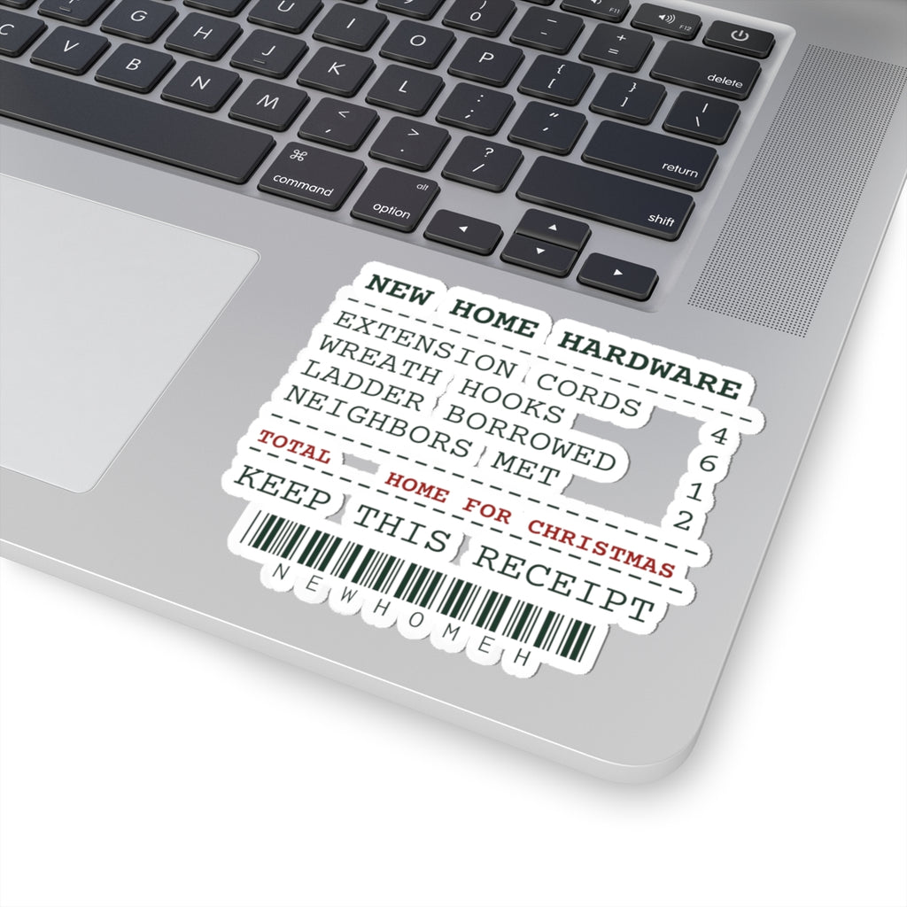 Funny New Home Christmas Sticker Hardware Receipt For Homeowners