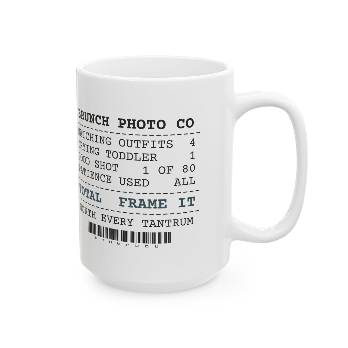 Funny Brunch Coffee Mug Family Photo Receipt For Parents