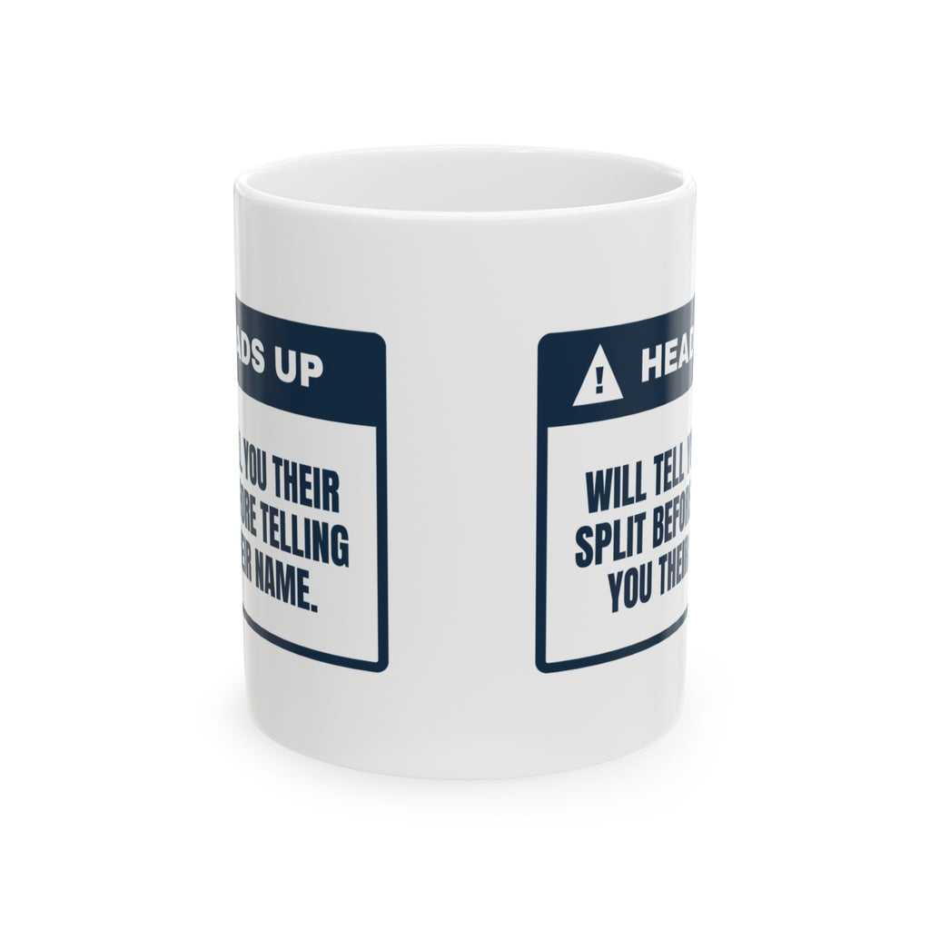 Funny Track Coffee Mug Tells You Their Split Before Their Name