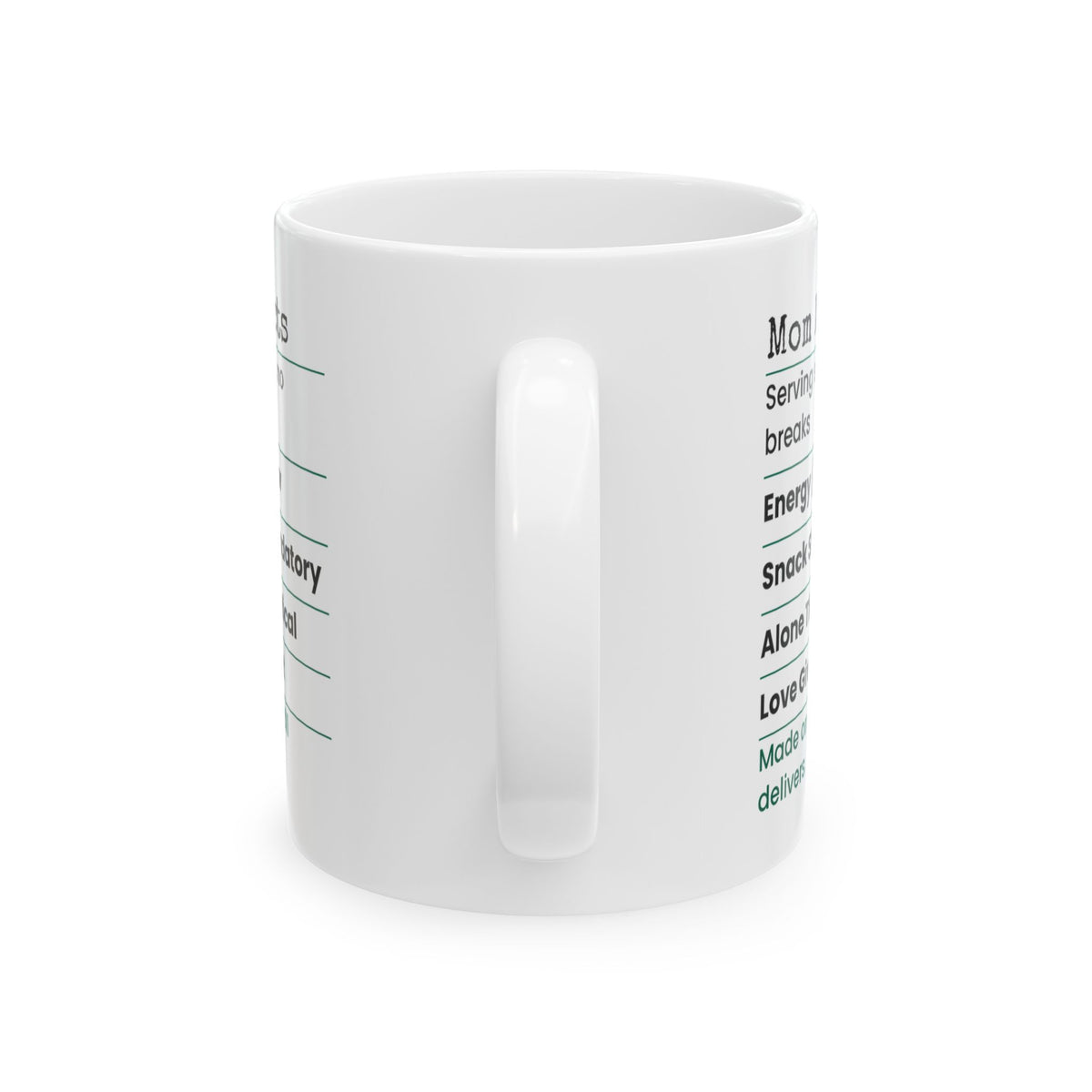 Funny Mom Coffee Mug Mom Mode Facts Label For Wife