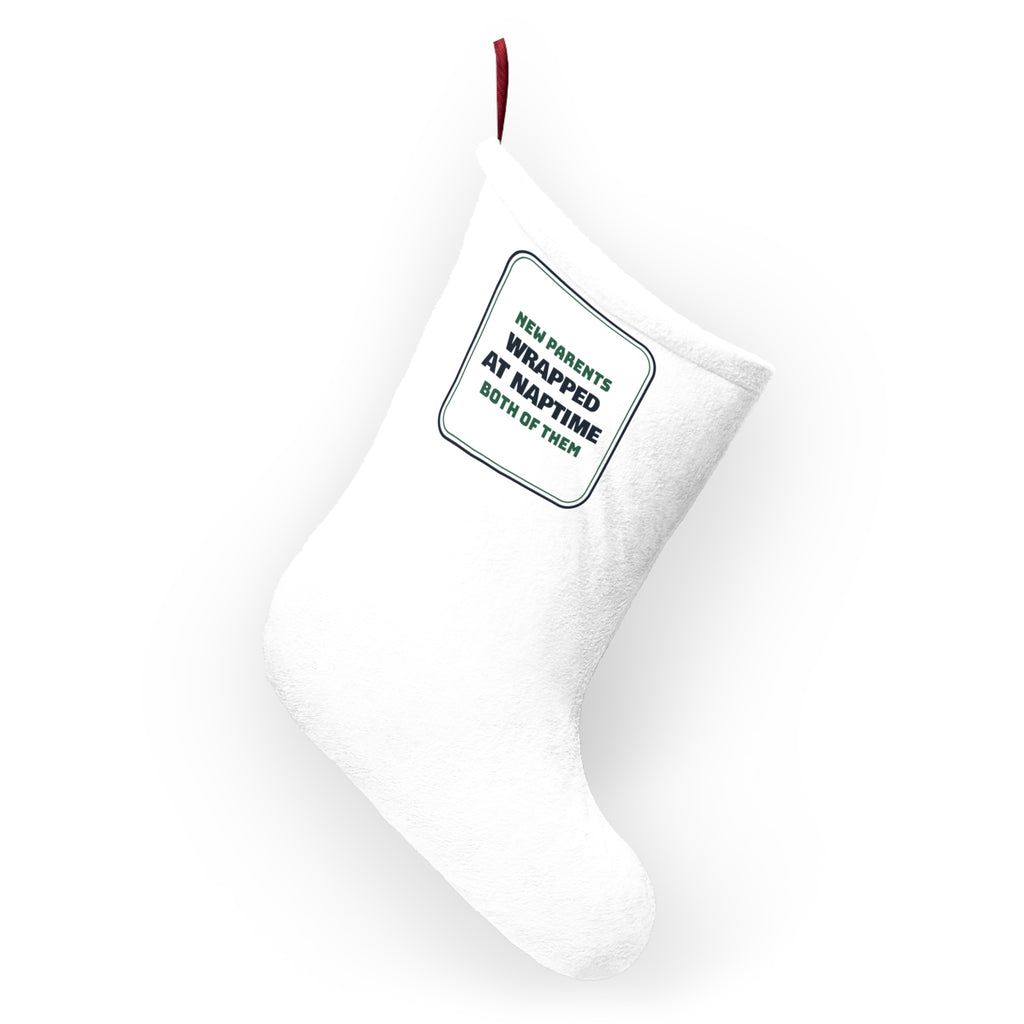Funny New Parents Christmas Stocking Wrapped At Naptime