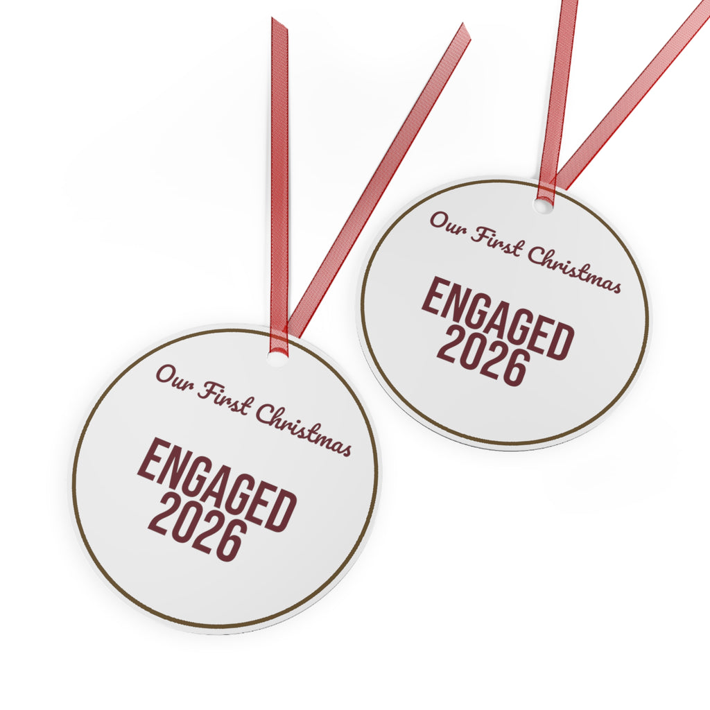 Christmas Ornament 2026 Our First Christmas Engaged Couple