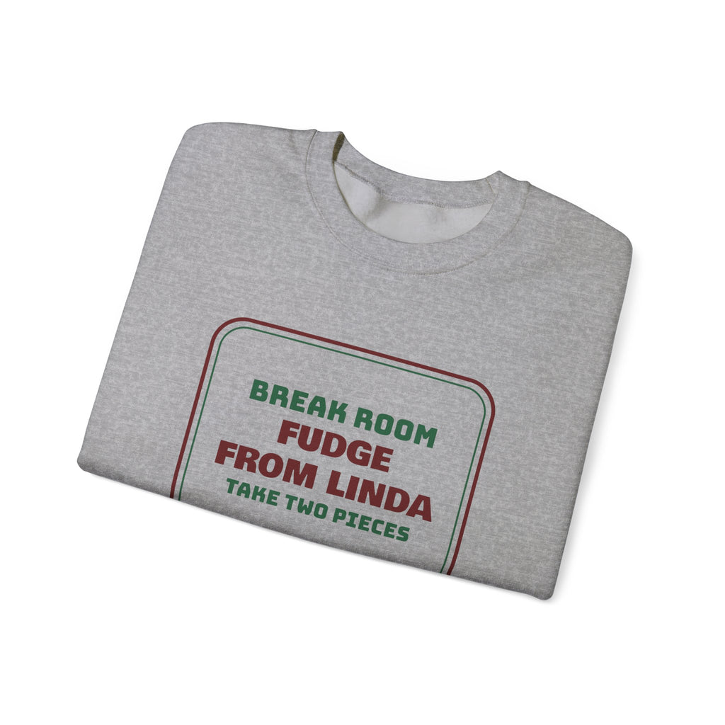 Funny Christmas Coworker Sweatshirt Fudge From Linda Take Two Pieces
