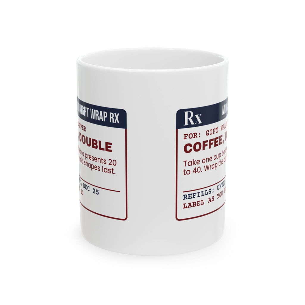 Funny Christmas Coffee Mug Wrapping Prescription For Gift Wrappers