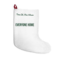 Christmas Stocking Tree Lit Fire Warm Everyone Home Cozy Design