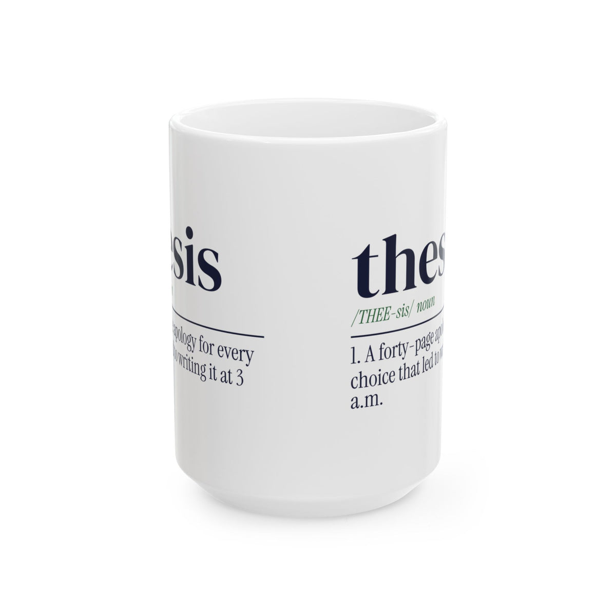 Funny Grad Student Coffee Mug Thesis Definition For Grads