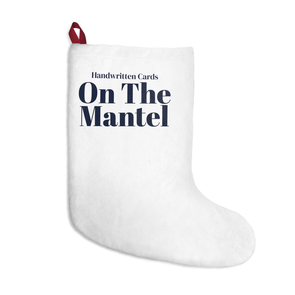 Christmas Stocking Handwritten Cards On The Mantel Cozy Holiday