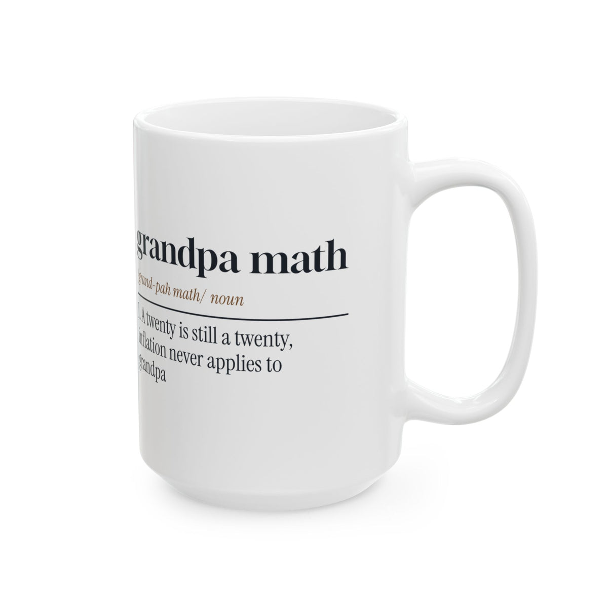 Funny Grandpa Math Dictionary Coffee Mug For Grandpa