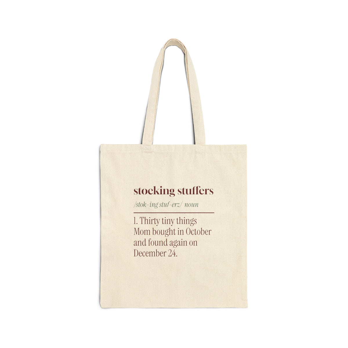 Funny Christmas Mom Tote Bag Stocking Stuffers Definition