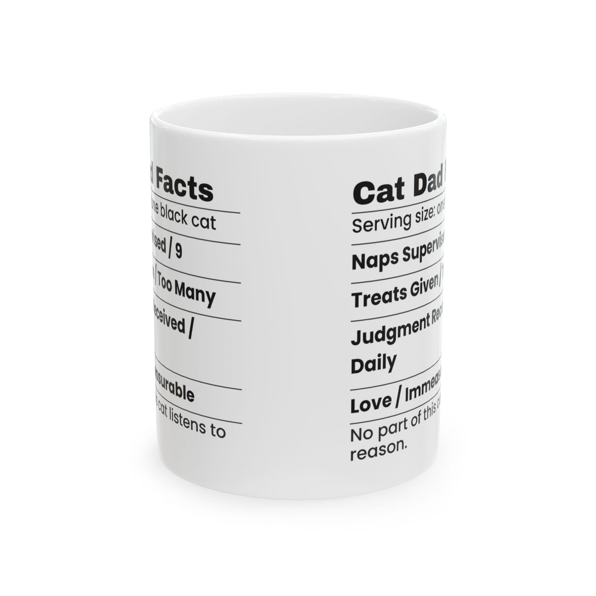 Funny Cat Dad Mug Cat Dad Facts Judgment Received Daily