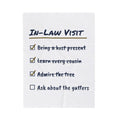 Funny Christmas Throw Blanket In-Law Visit Checklist Ask About The Gutters