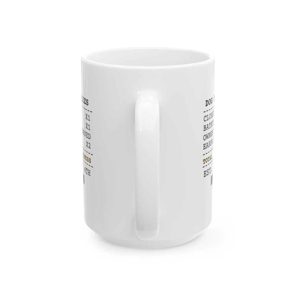 Funny Fireworks Dog Bunker Receipt Coffee Mug Hiding Spots For Owners