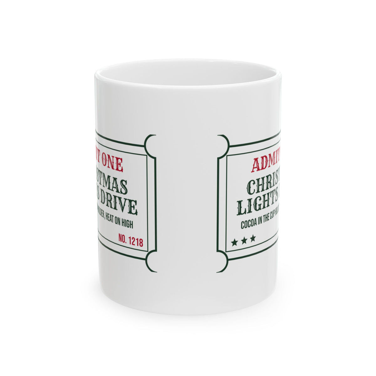 Hot Cocoa Coffee Mug Christmas Lights Drive Cocoa In The Cup Holder