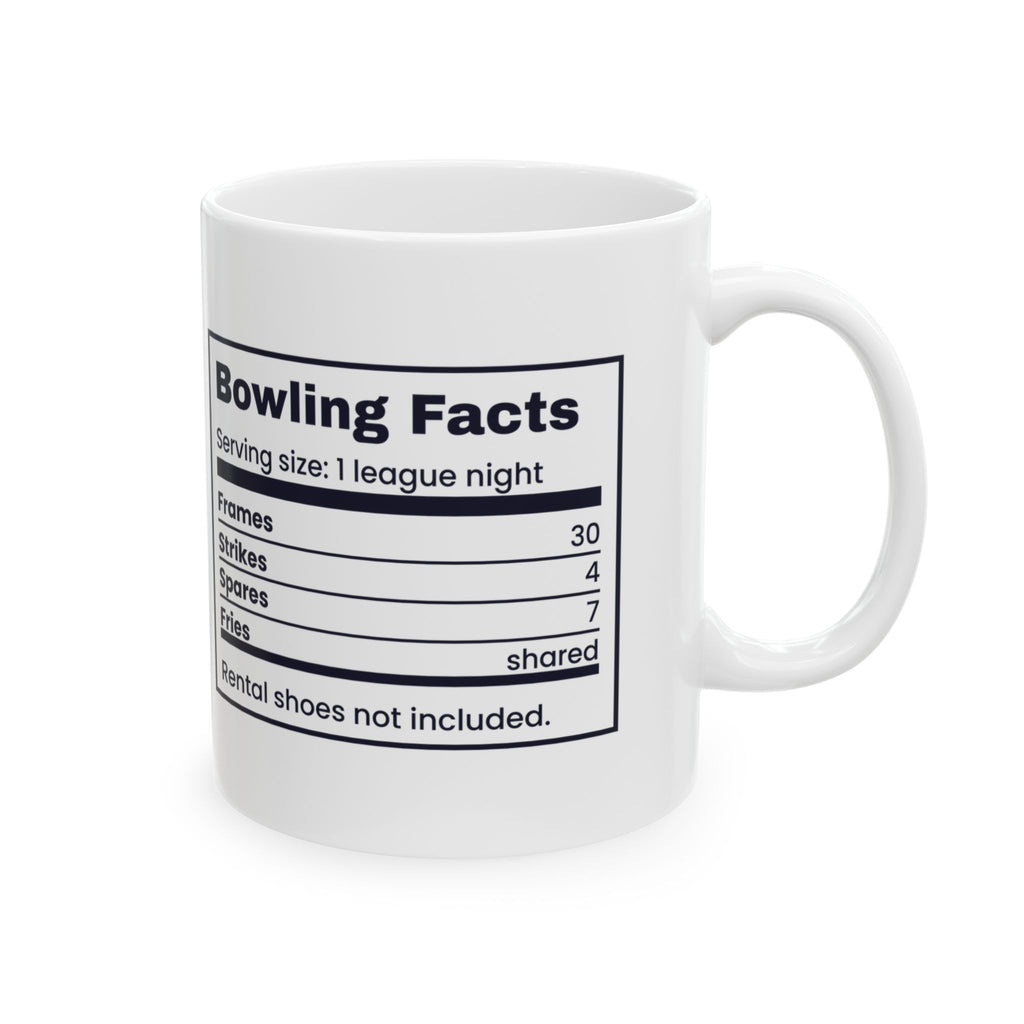 Funny Bowling Coffee Mug Bowling Facts Nutrition Label