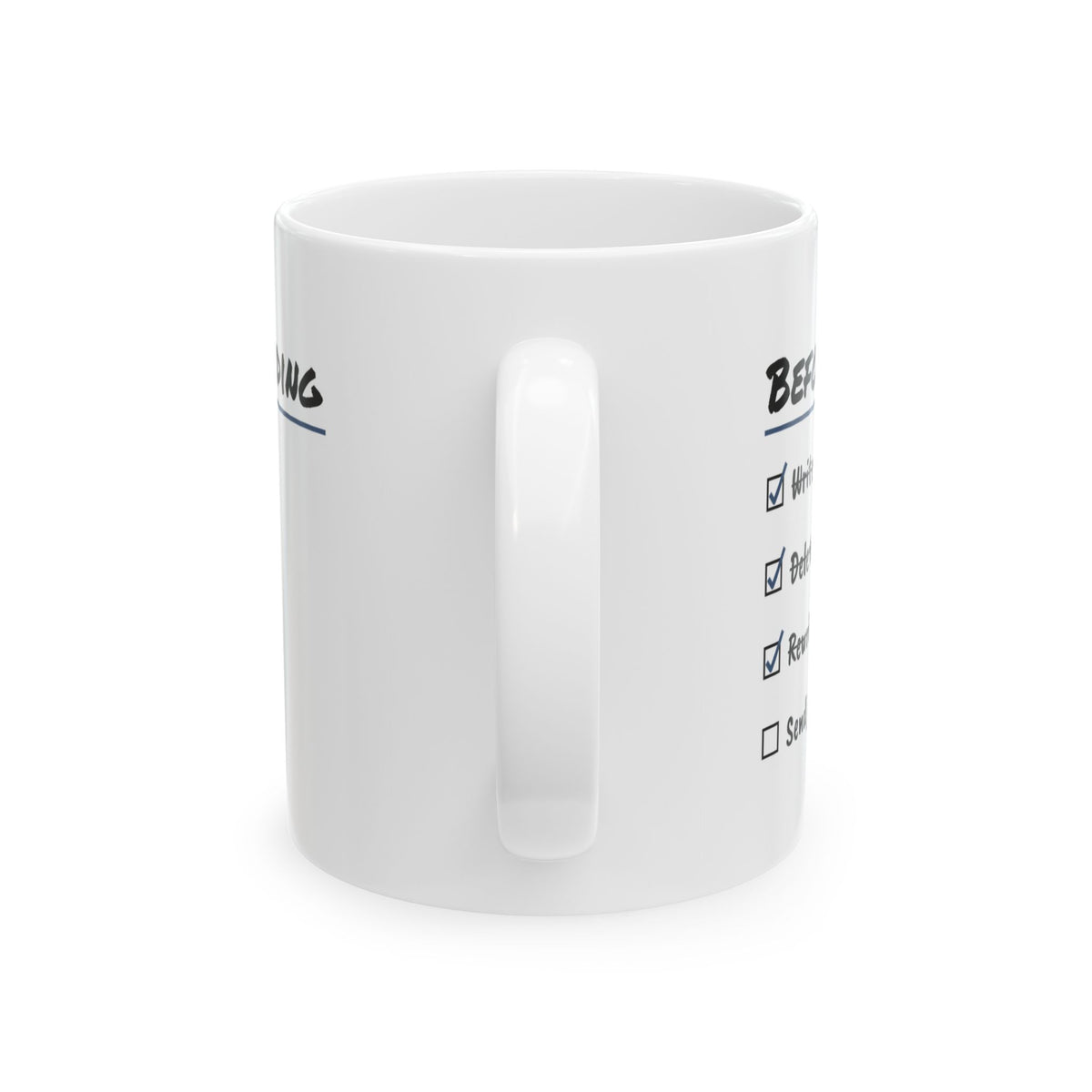 Overthinker Coffee Mug Before Sending Checklist