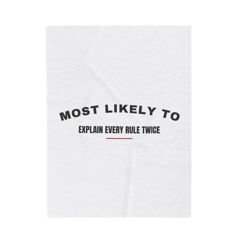 Funny Christmas Throw Blanket Most Likely To Explain Every Rule Twice
