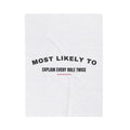 Funny Christmas Throw Blanket Most Likely To Explain Every Rule Twice