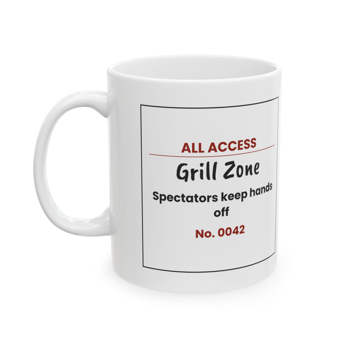 Grill Zone Ticket Coffee Mug Spectators Hands Off For Dad