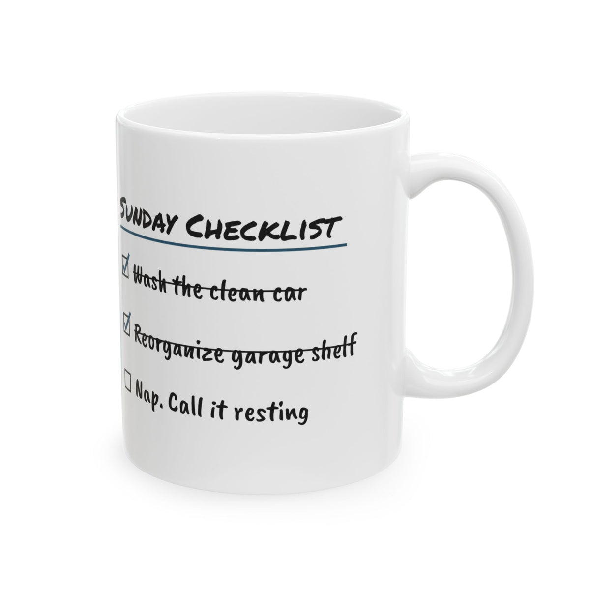 Funny Dad Coffee Mug Sunday Checklist Nap For Dad Fathers
