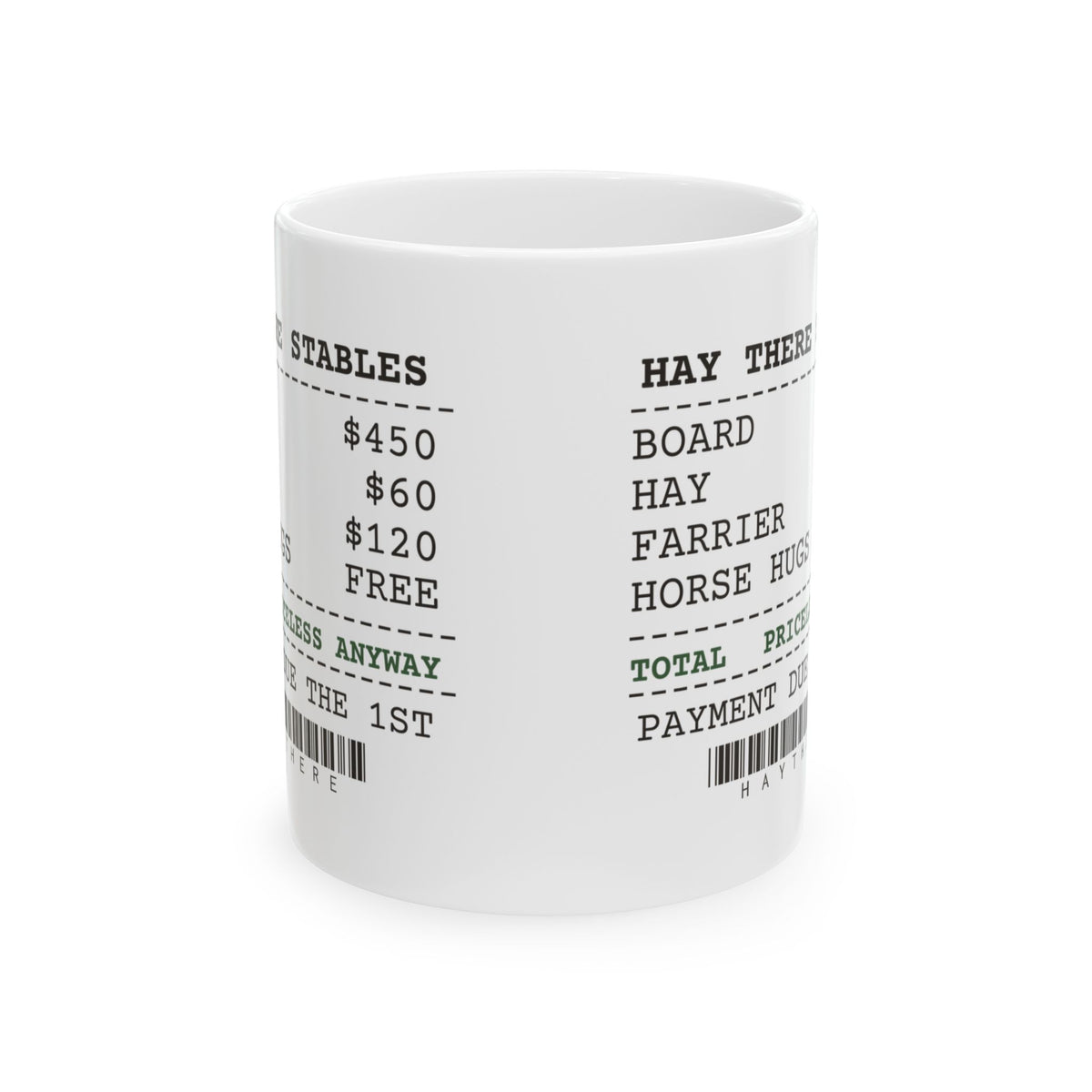 Horse Girl Coffee Mug Boarding Bill Priceless Anyway