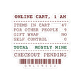 Funny Christmas Shopping Sticker Items In Cart 47 Receipt