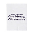 Funny Newlywed Christmas Throw Blanket Three Toasters One Merry Christmas