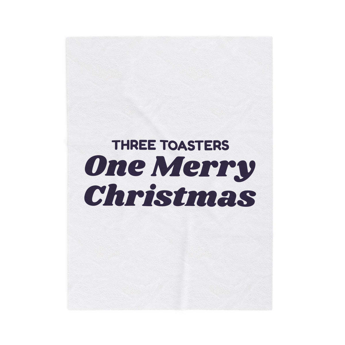 Funny Newlywed Christmas Throw Blanket Three Toasters One Merry Christmas