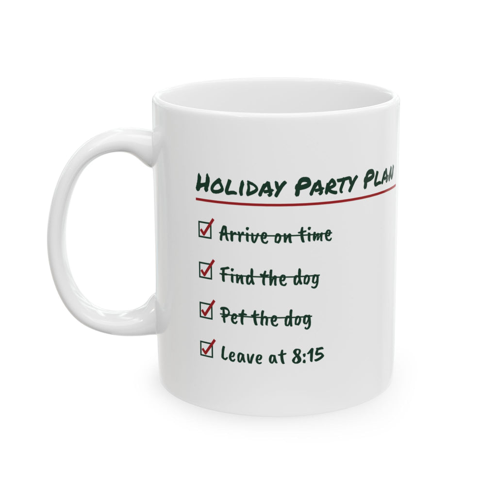 Funny Introvert Christmas Coffee Mug Holiday Party Plan Leave At 8:15